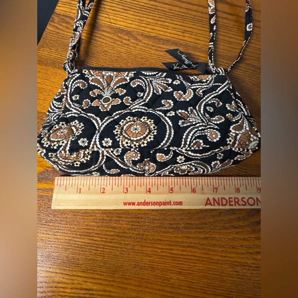 New Vera Bradley Bag ~ Black & Brown                8”W x 4”T - Picture 3 of 6